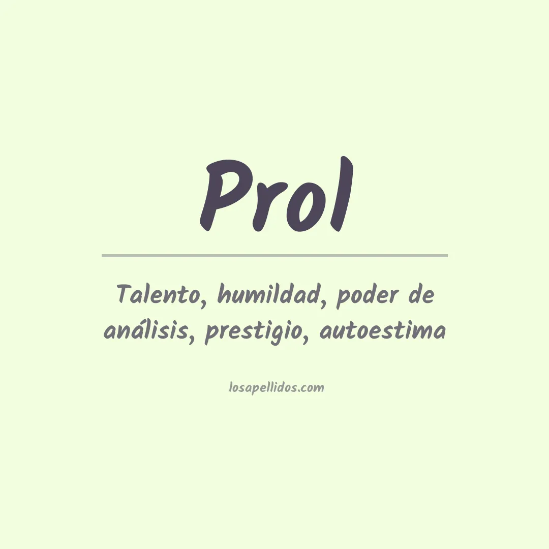 Apellido Prol