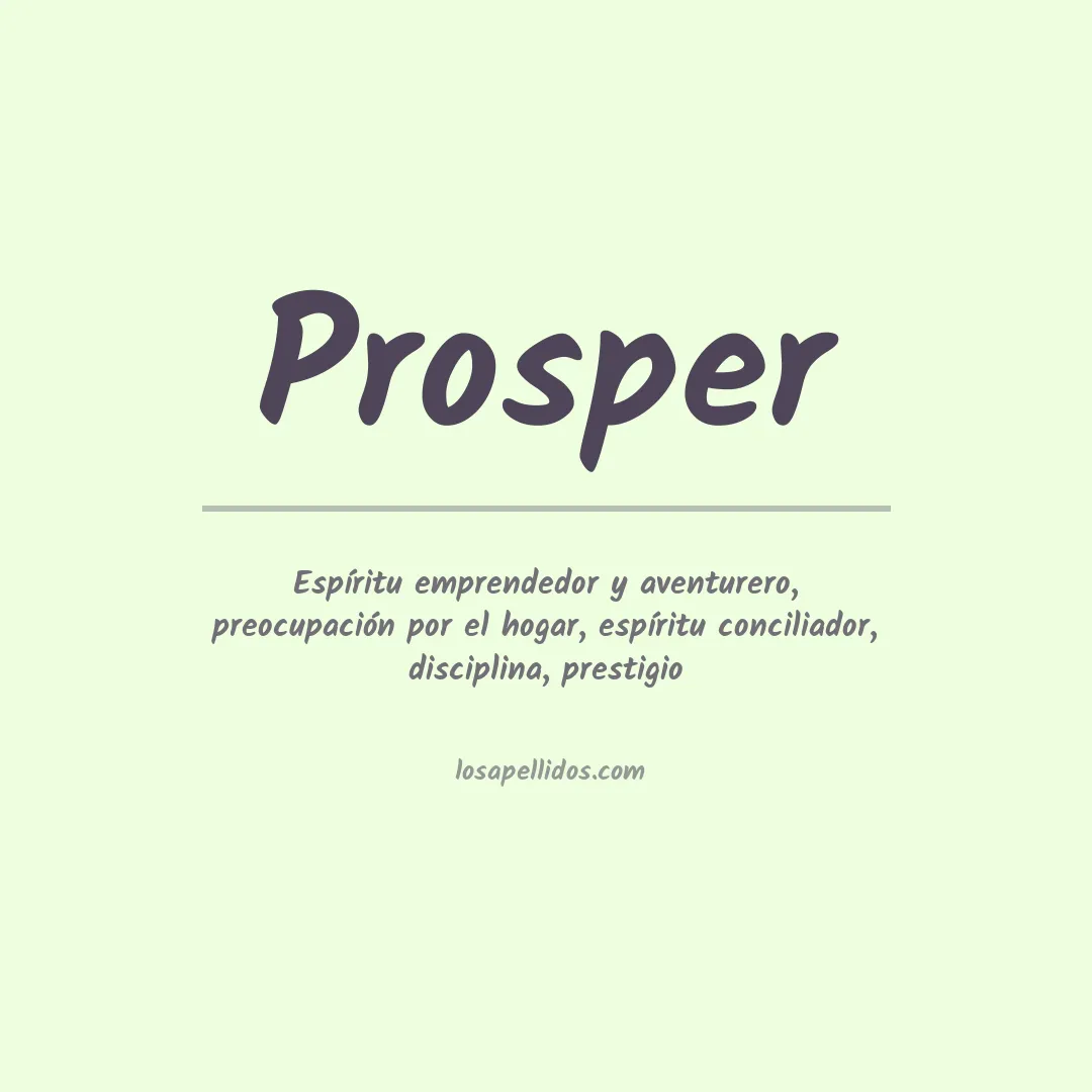 Apellido Prosper