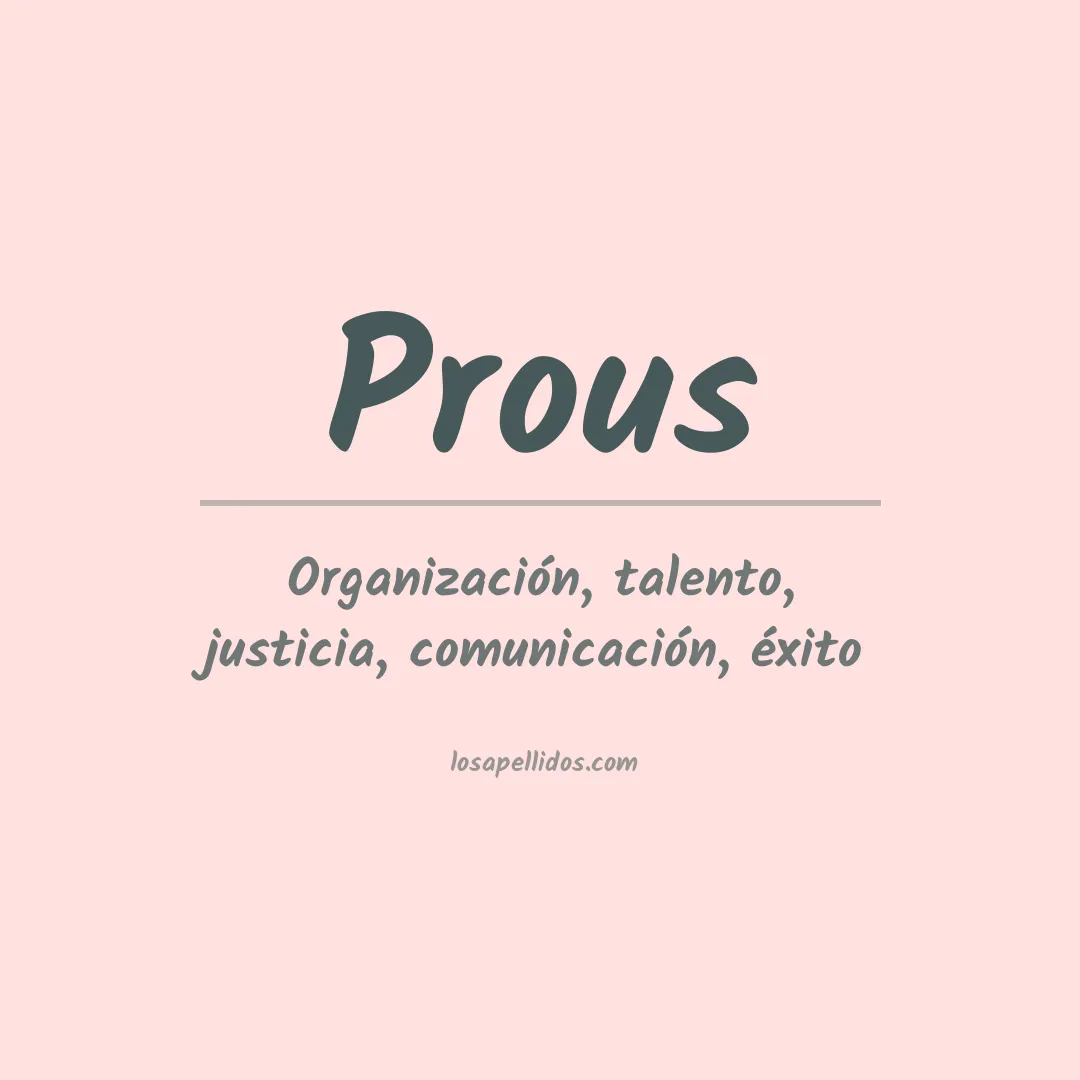 Apellido Prous