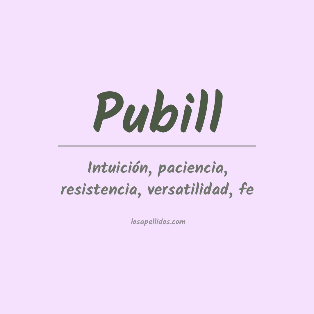 Apellido Pubill
