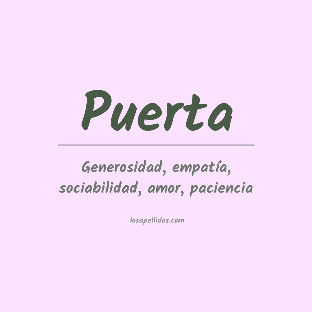 Apellido Puerta