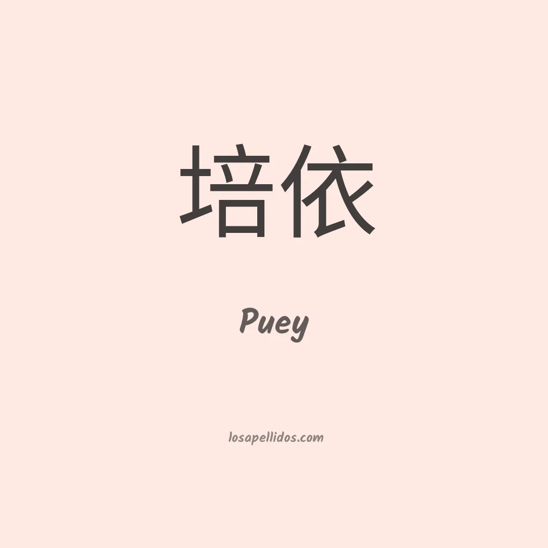 Puey en chino