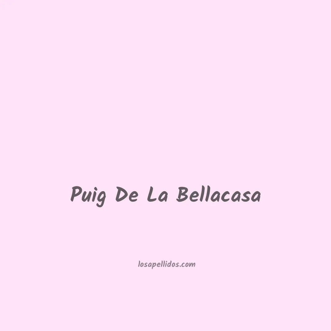 Puig de la bellacasa en chino