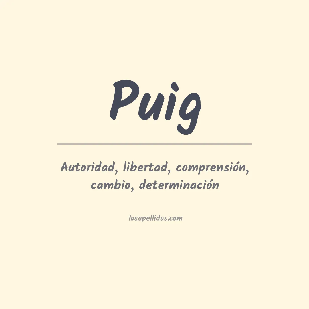 Apellido Puig