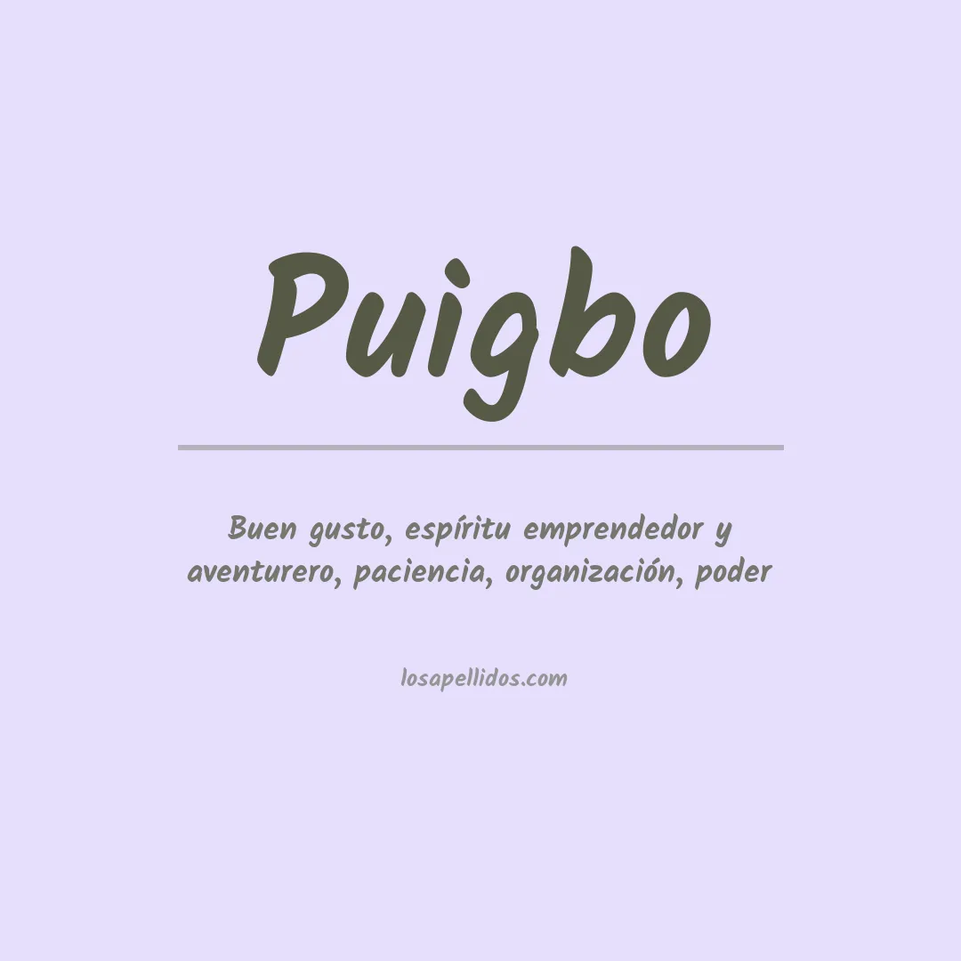 Apellido Puigbo