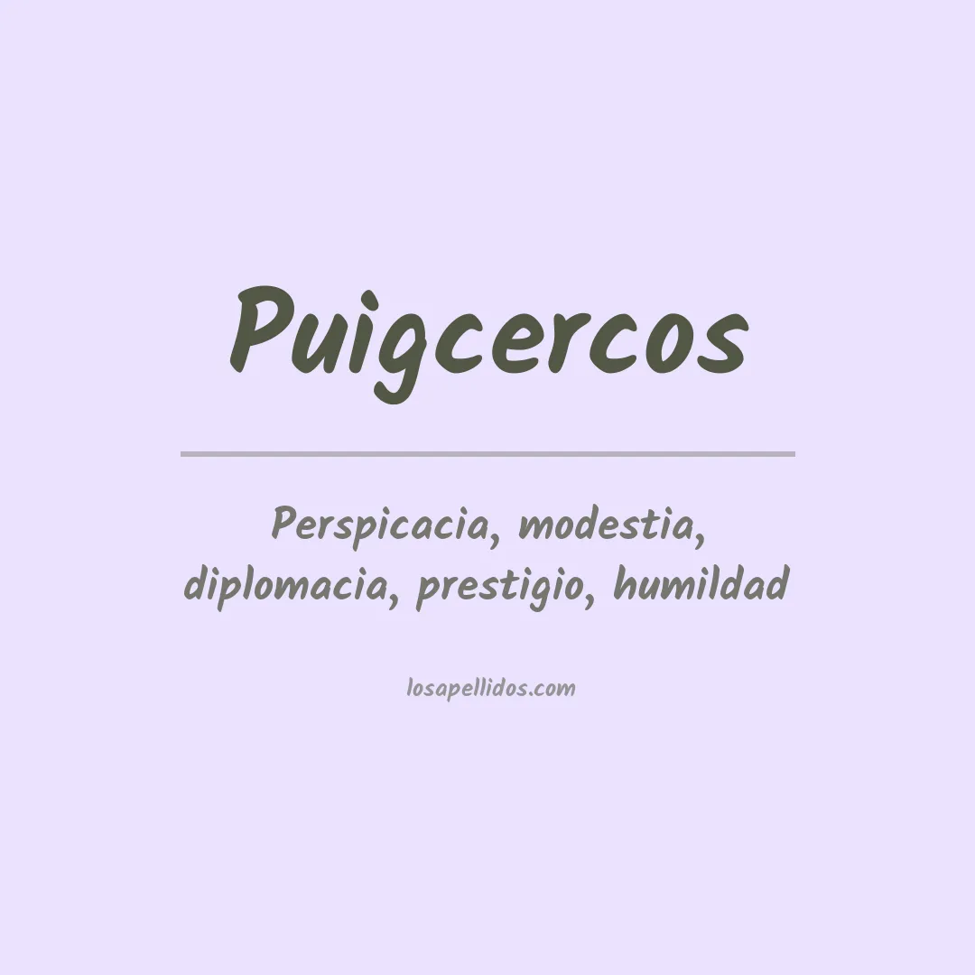 Significado del Apellido Puigcercos