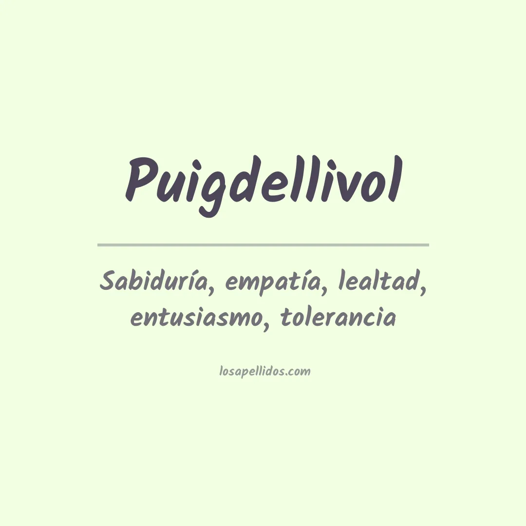 Apellido Puigdellivol