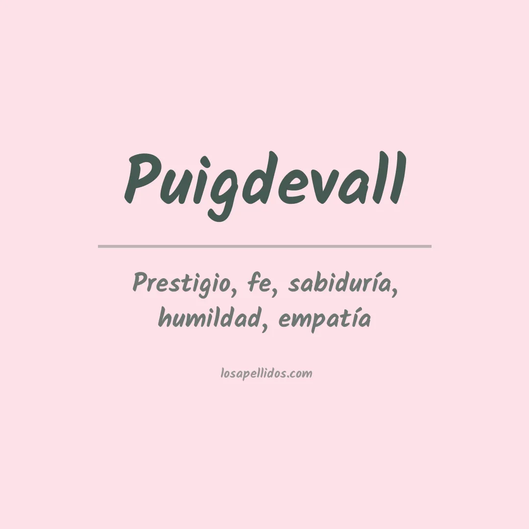 Apellido Puigdevall