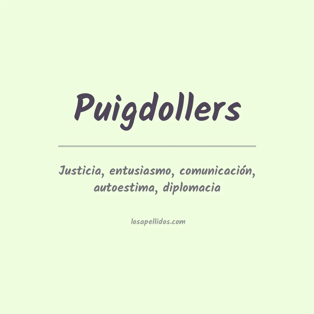 Significado del Apellido Puigdollers