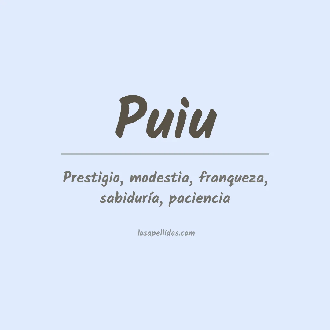 Apellido Puiu