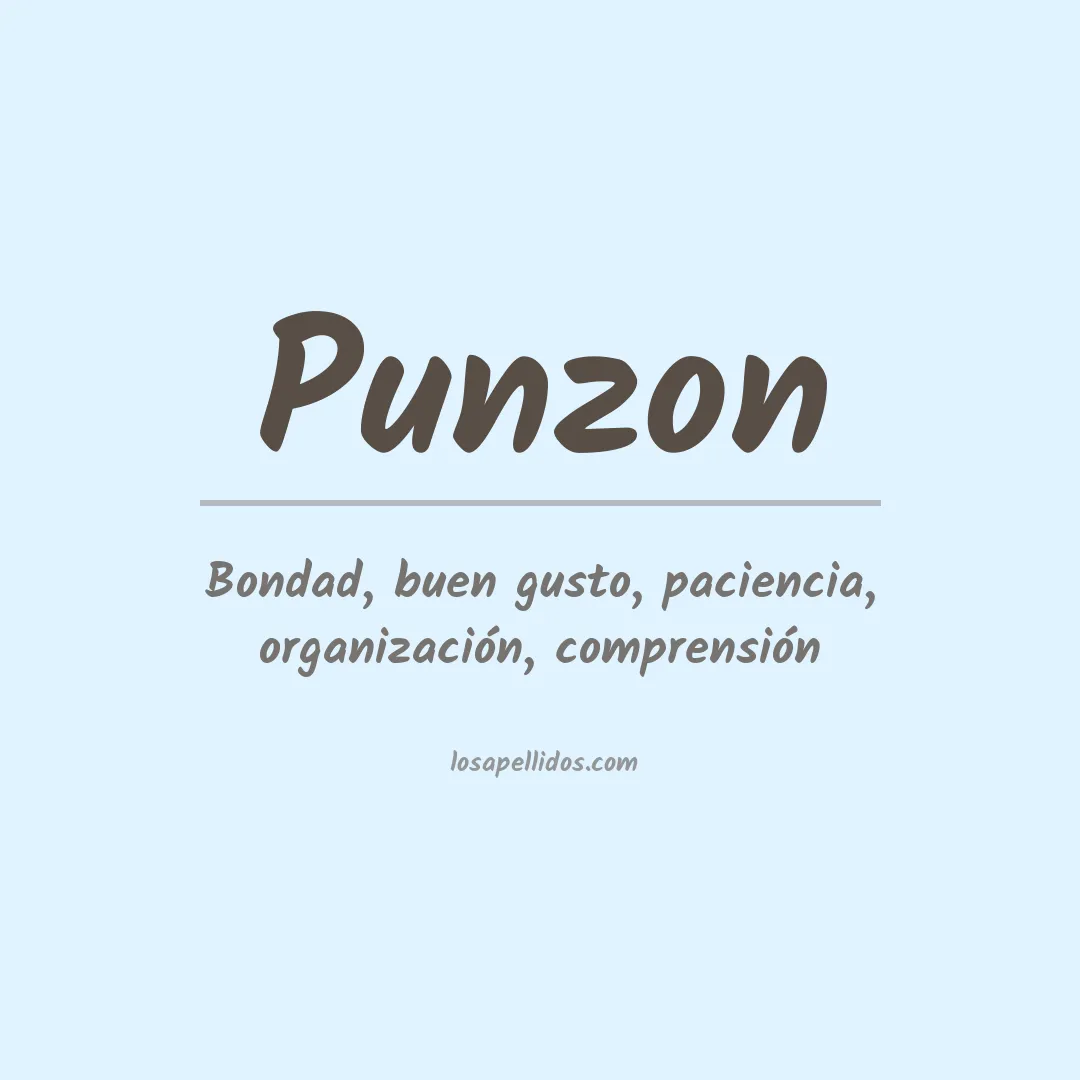 Significado del Apellido Punzon