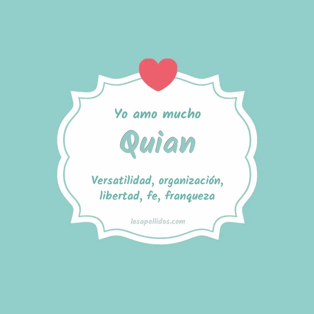 Yo amo mucho Quian