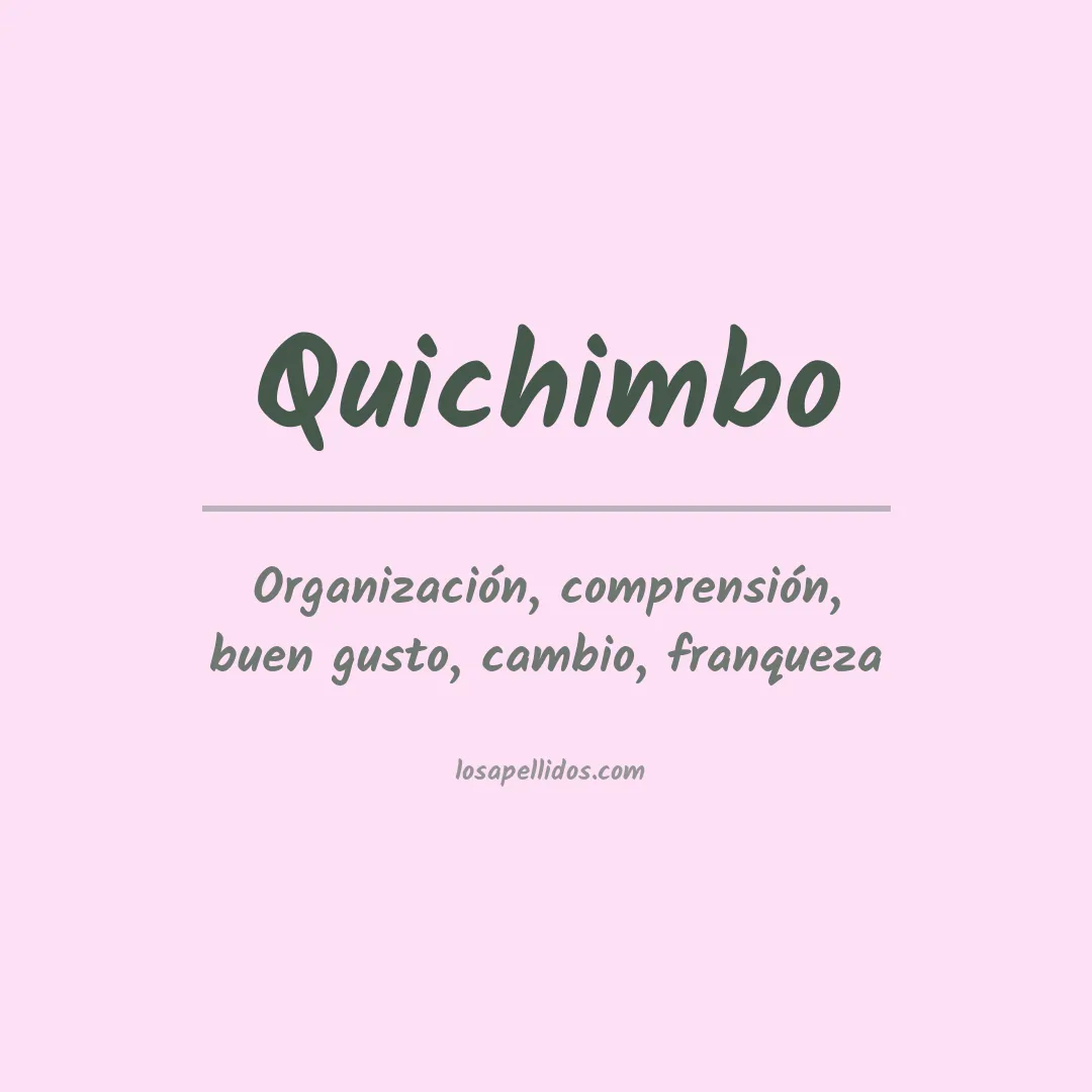 Apellido Quichimbo