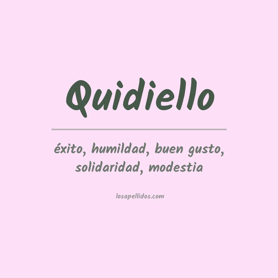 Apellido Quidiello