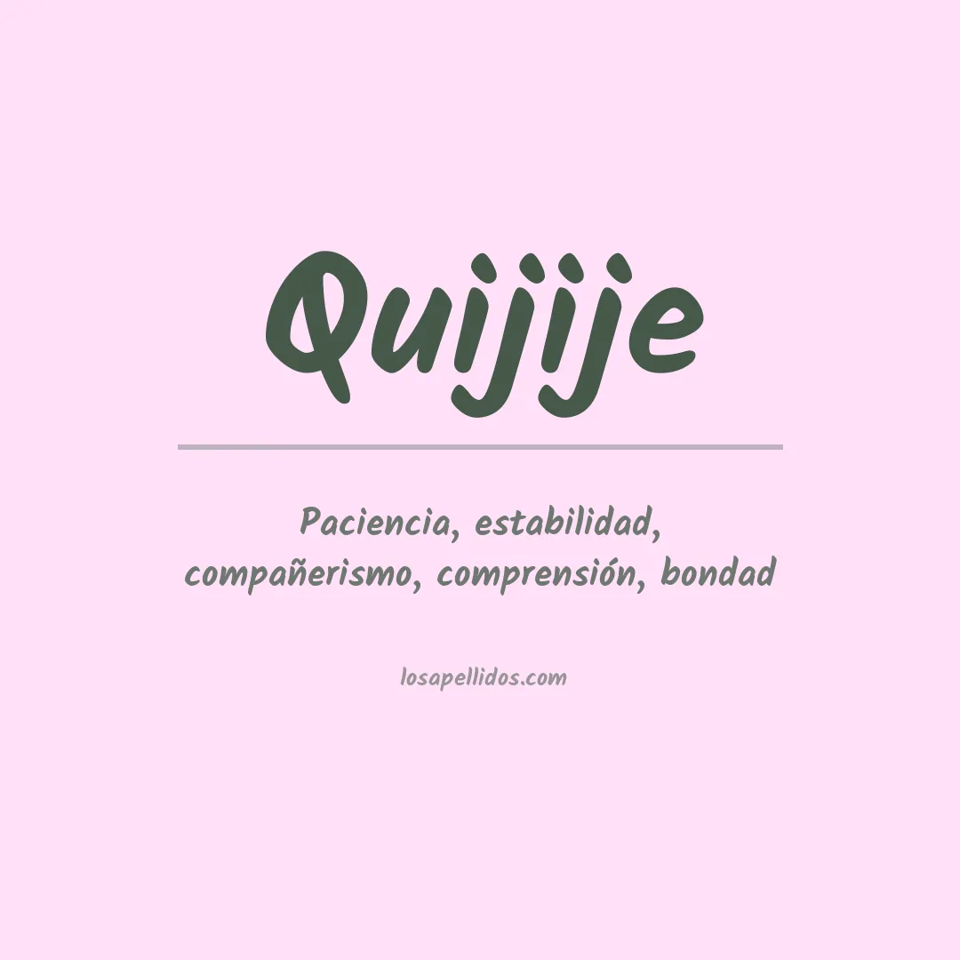 Apellido Quijije
