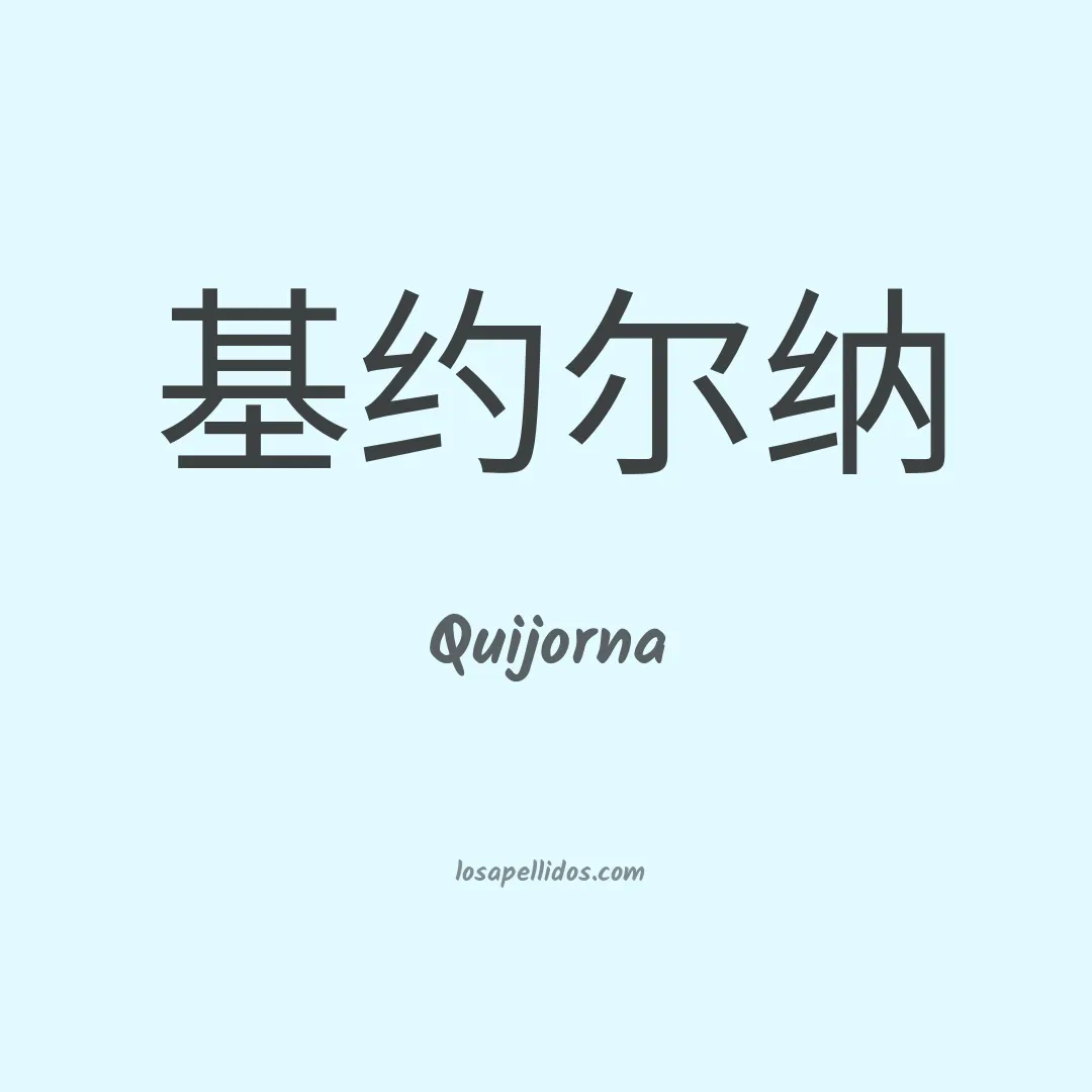 Quijorna en chino
