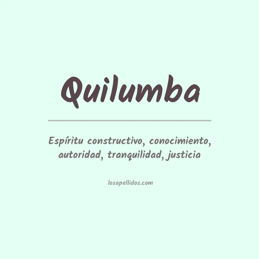 Apellido Quilumba