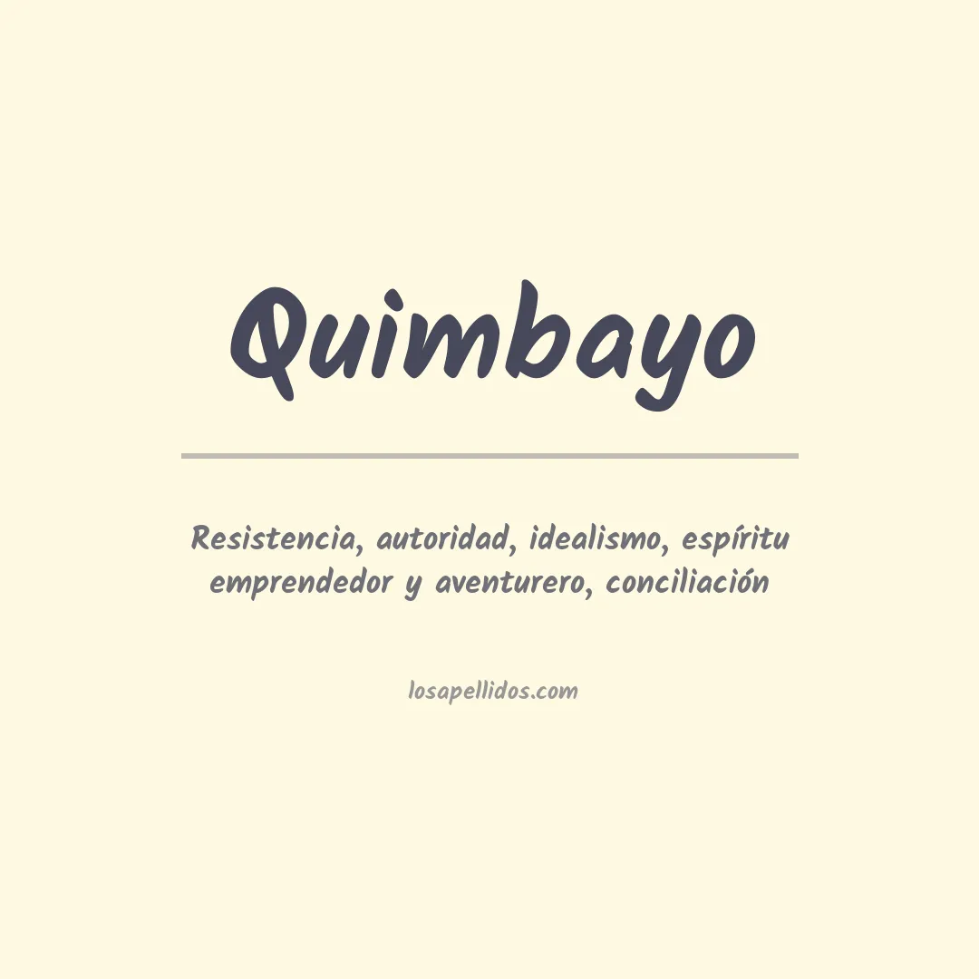Apellido Quimbayo