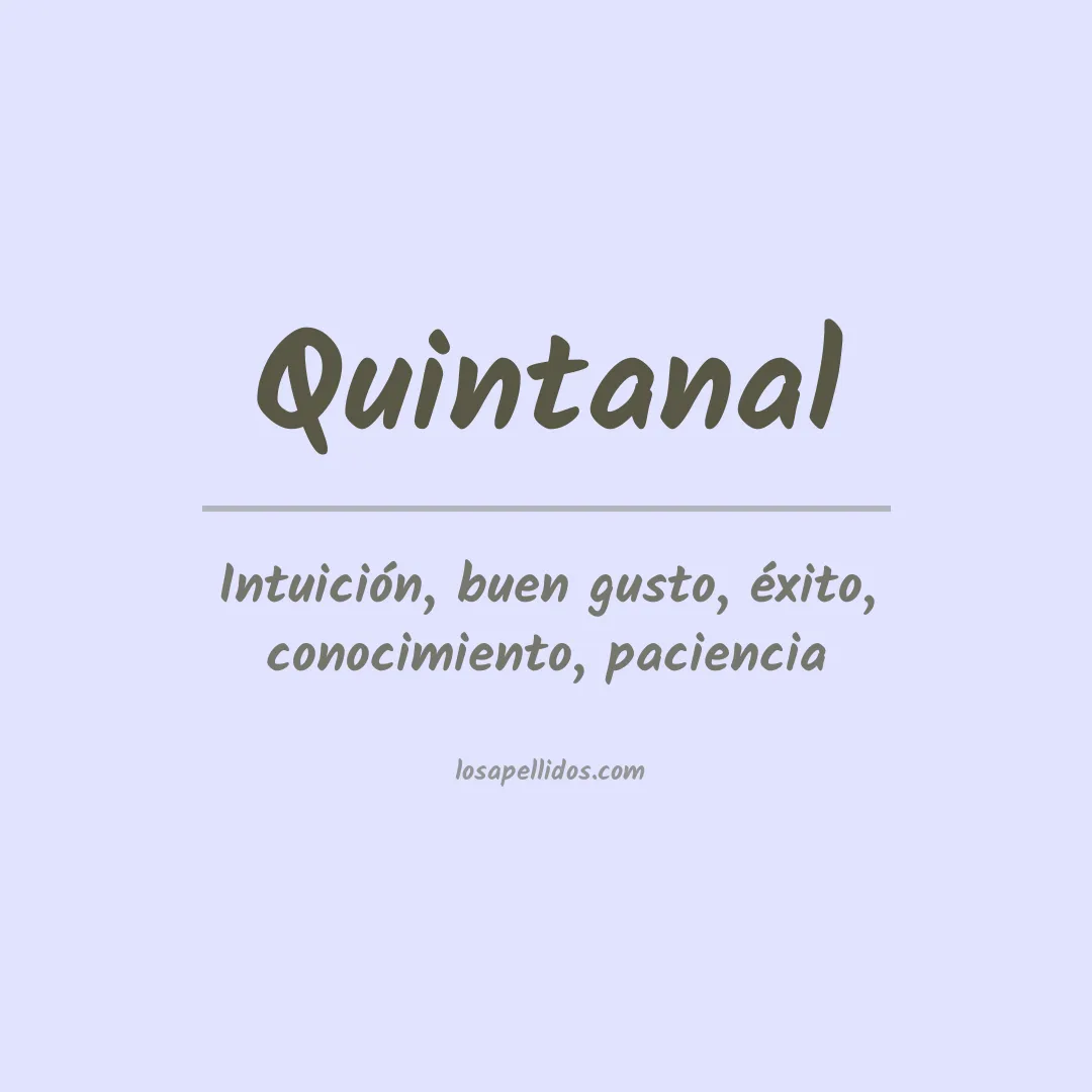 Apellido Quintanal