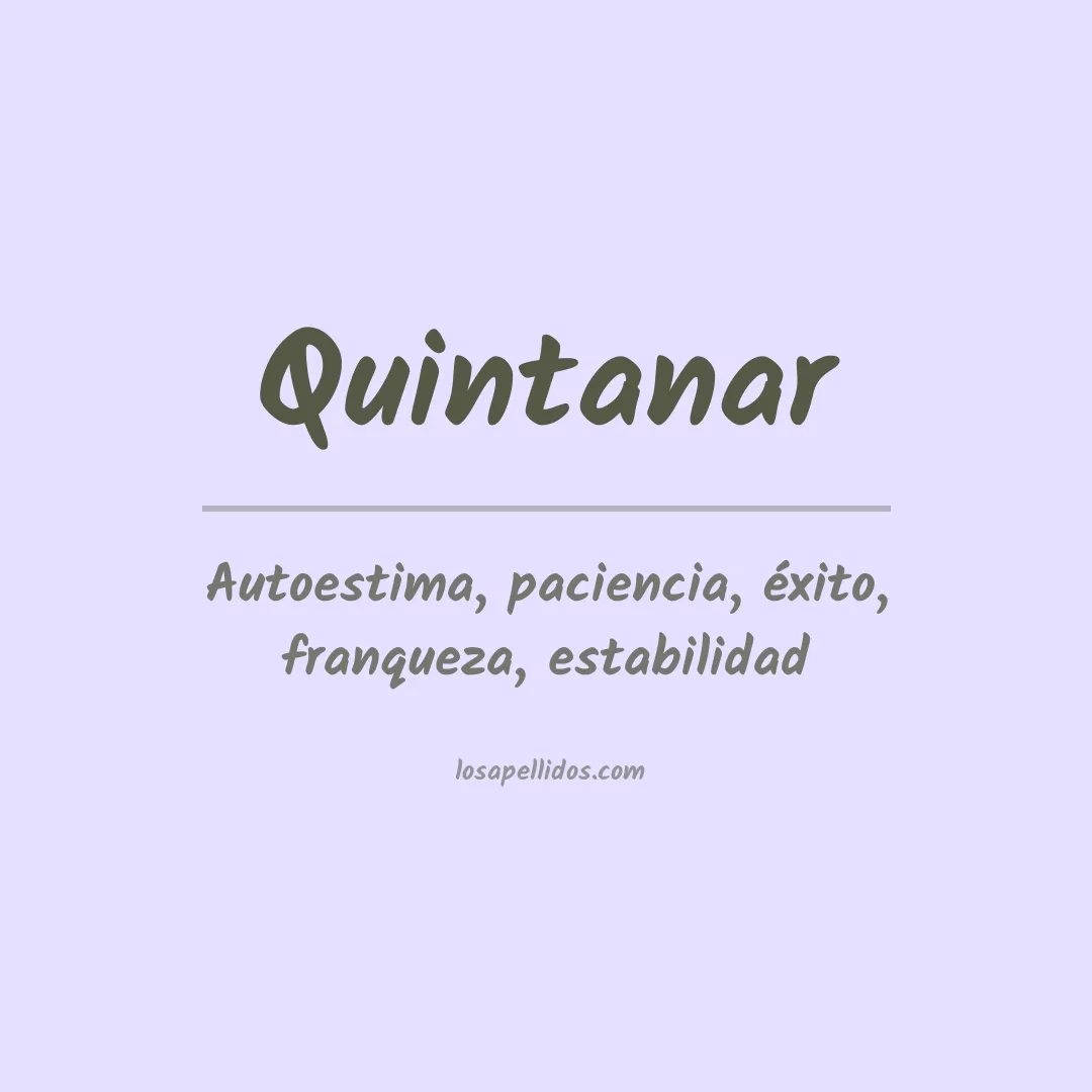 Apellido Quintanar