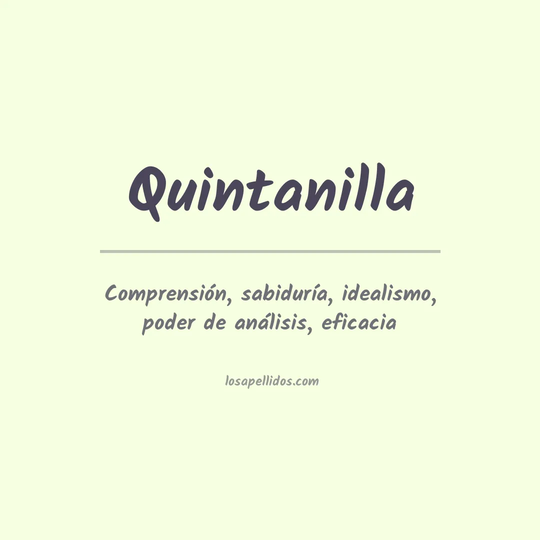 Apellido Quintanilla