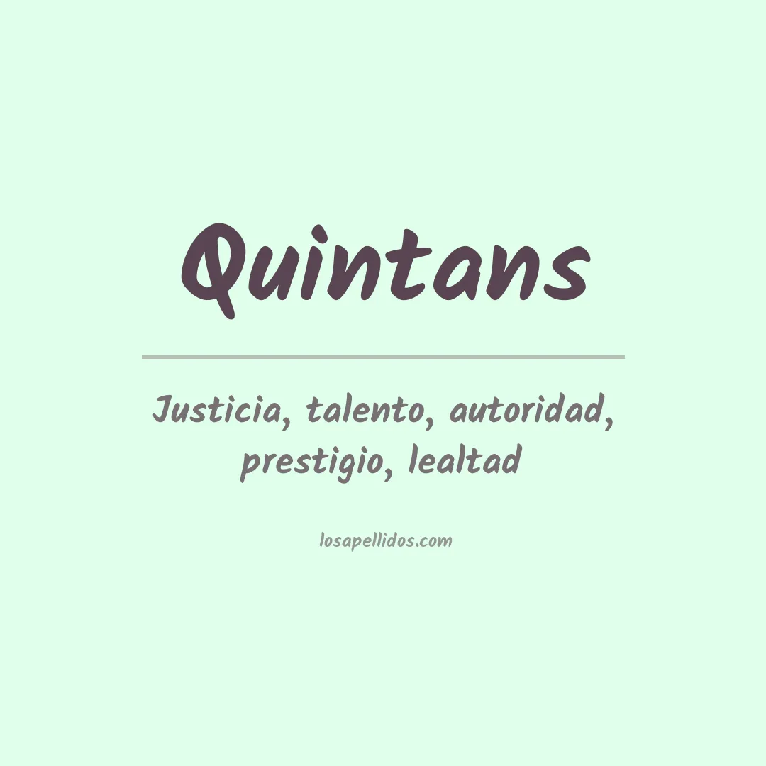Apellido Quintans