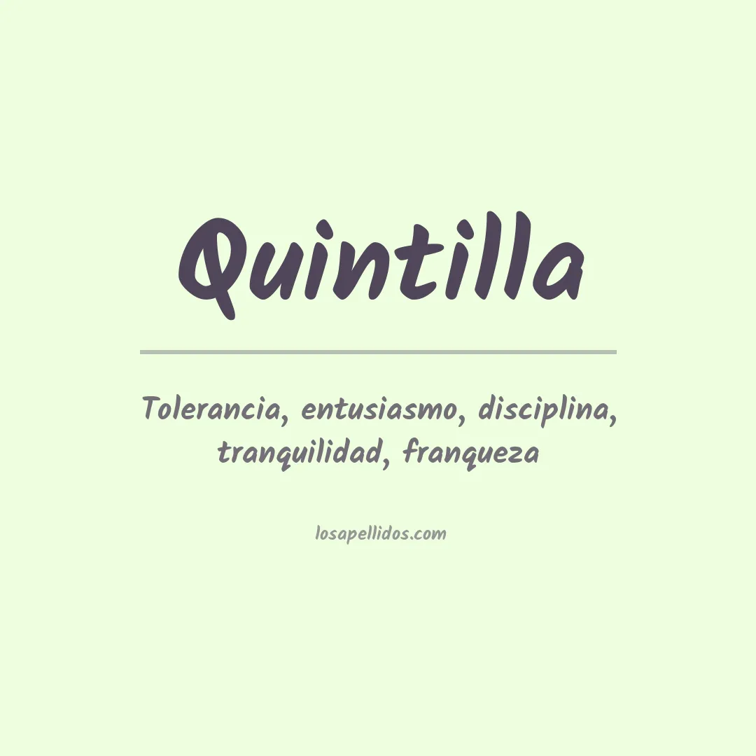 Apellido Quintilla