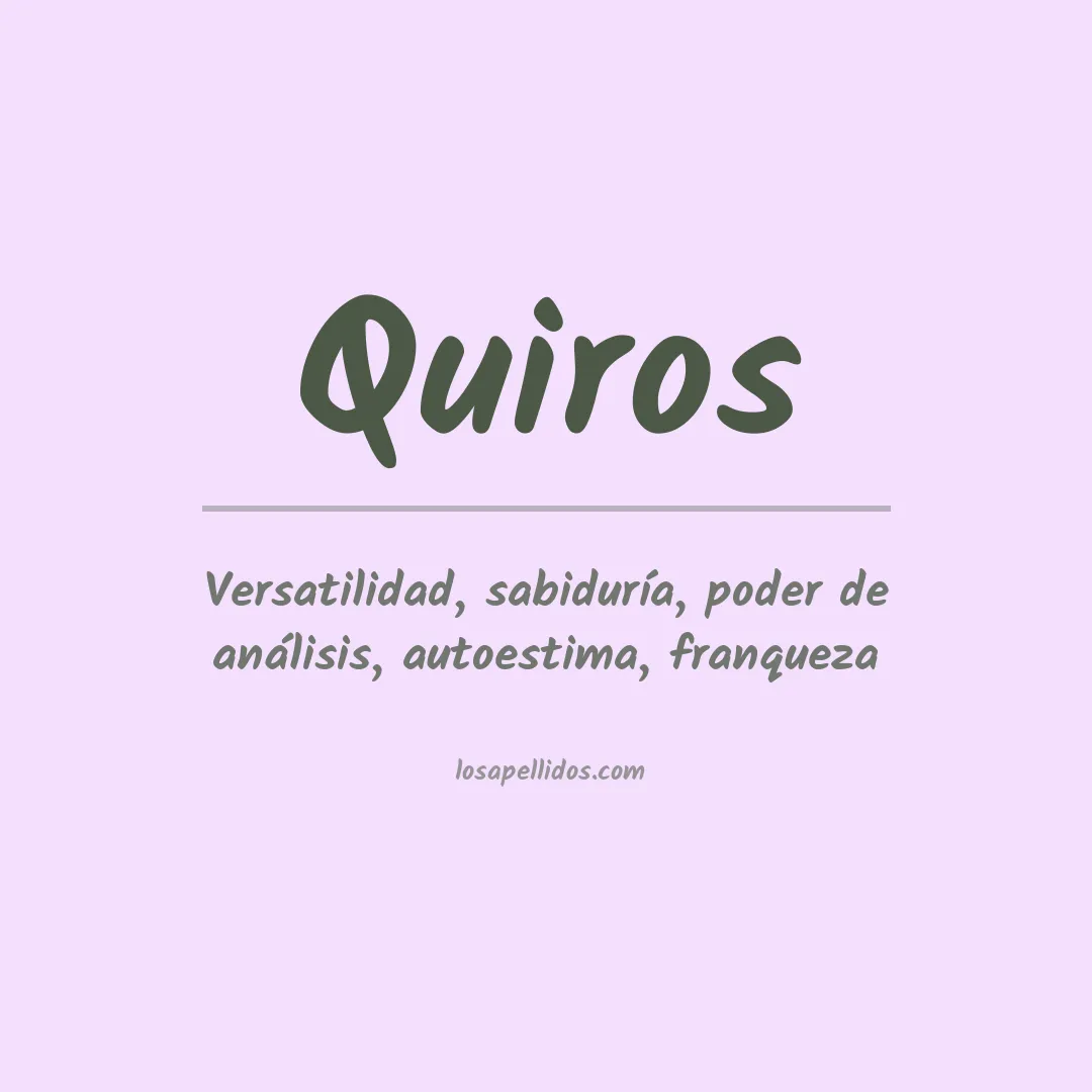 Apellido Quirós