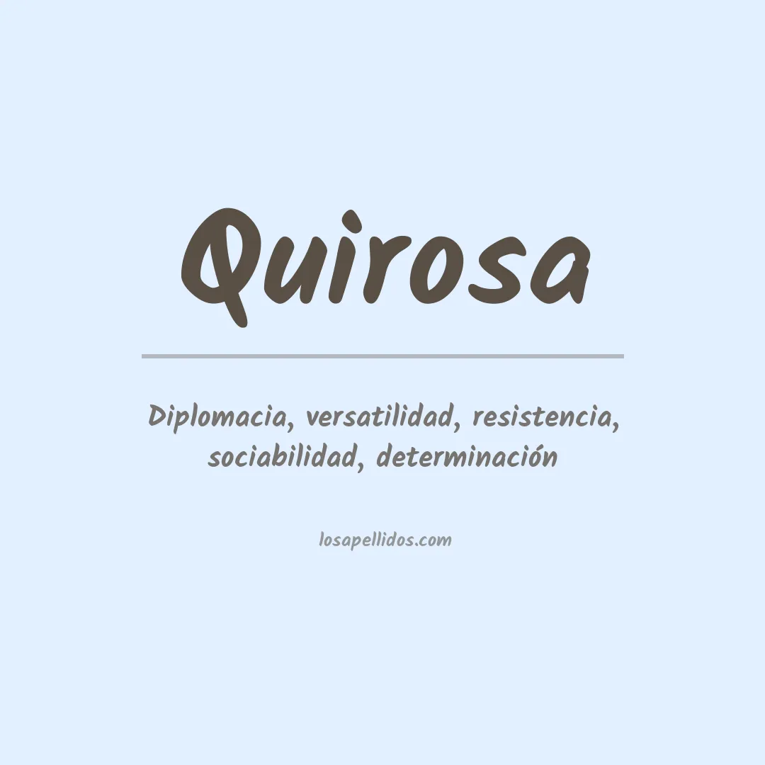 Apellido Quirosa