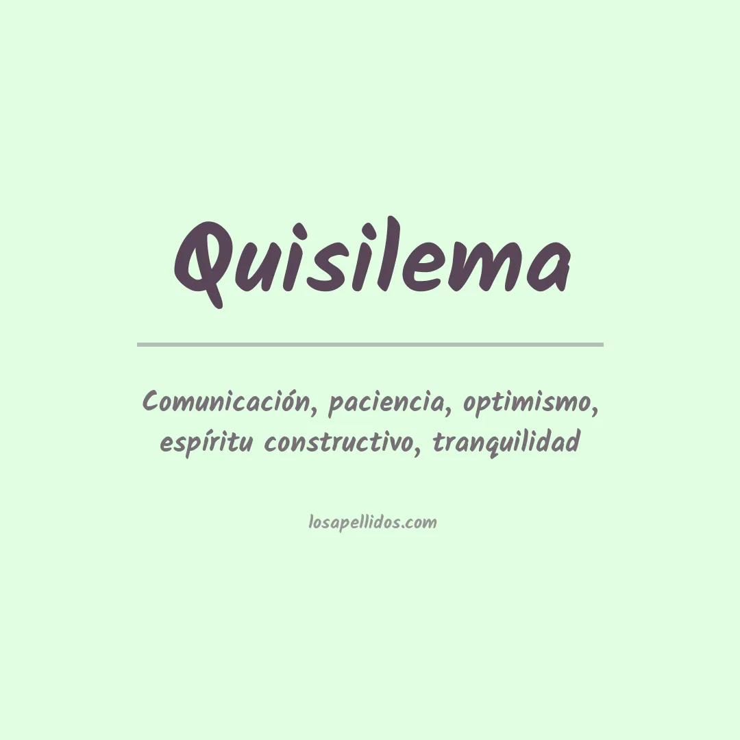 Apellido Quisilema