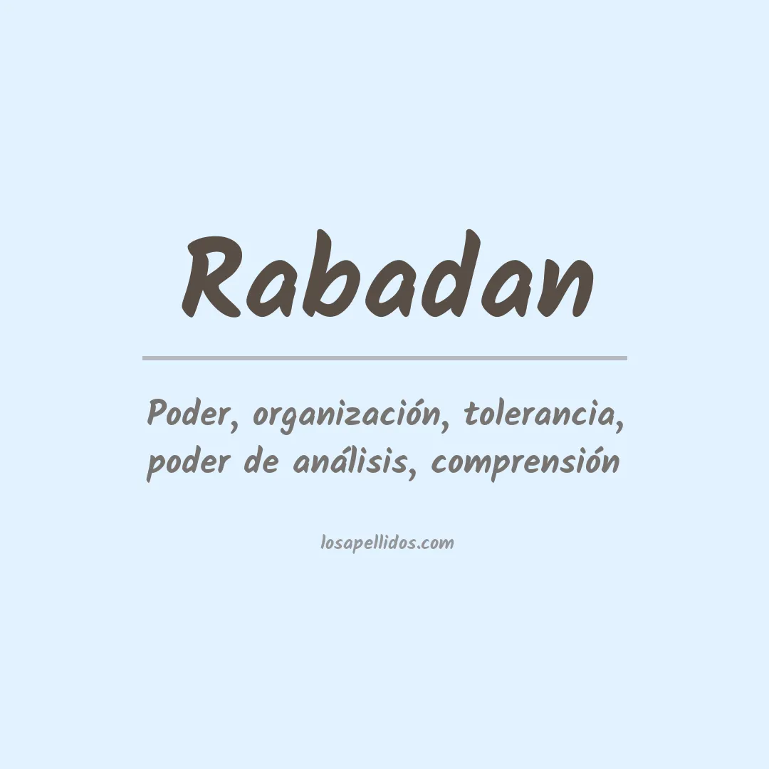 Apellido Rabadan