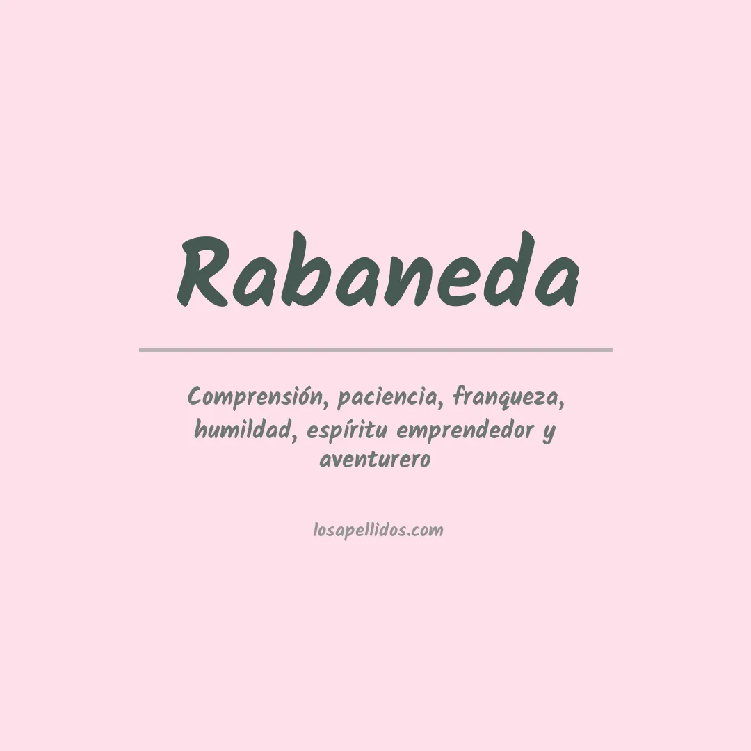 Significado del Apellido Rabaneda