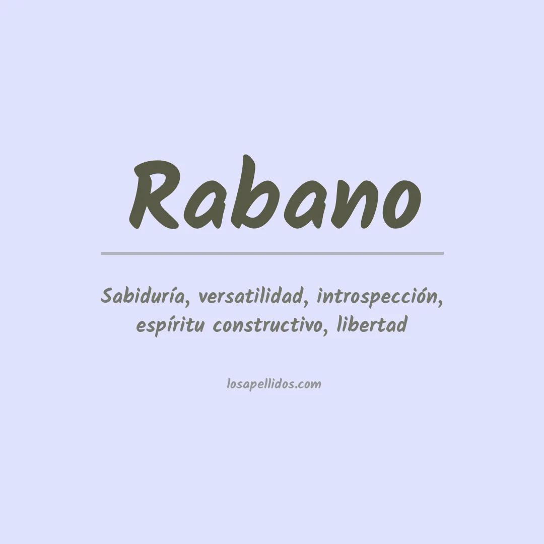 Significado del Apellido Rabano