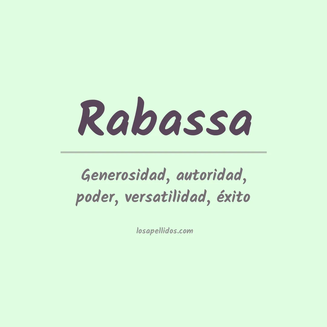 Apellido Rabassa