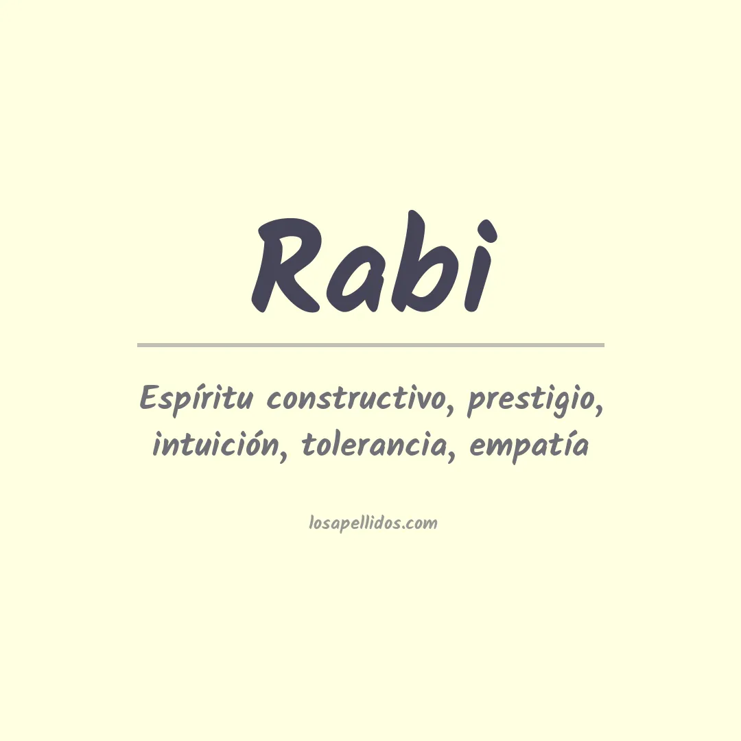 Apellido Rabi