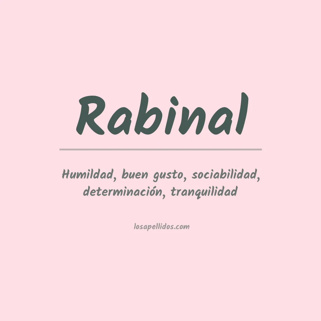 Significado del Apellido Rabinal