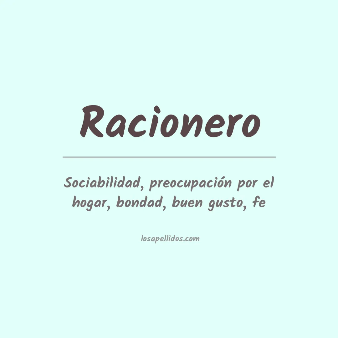 Apellido Racionero