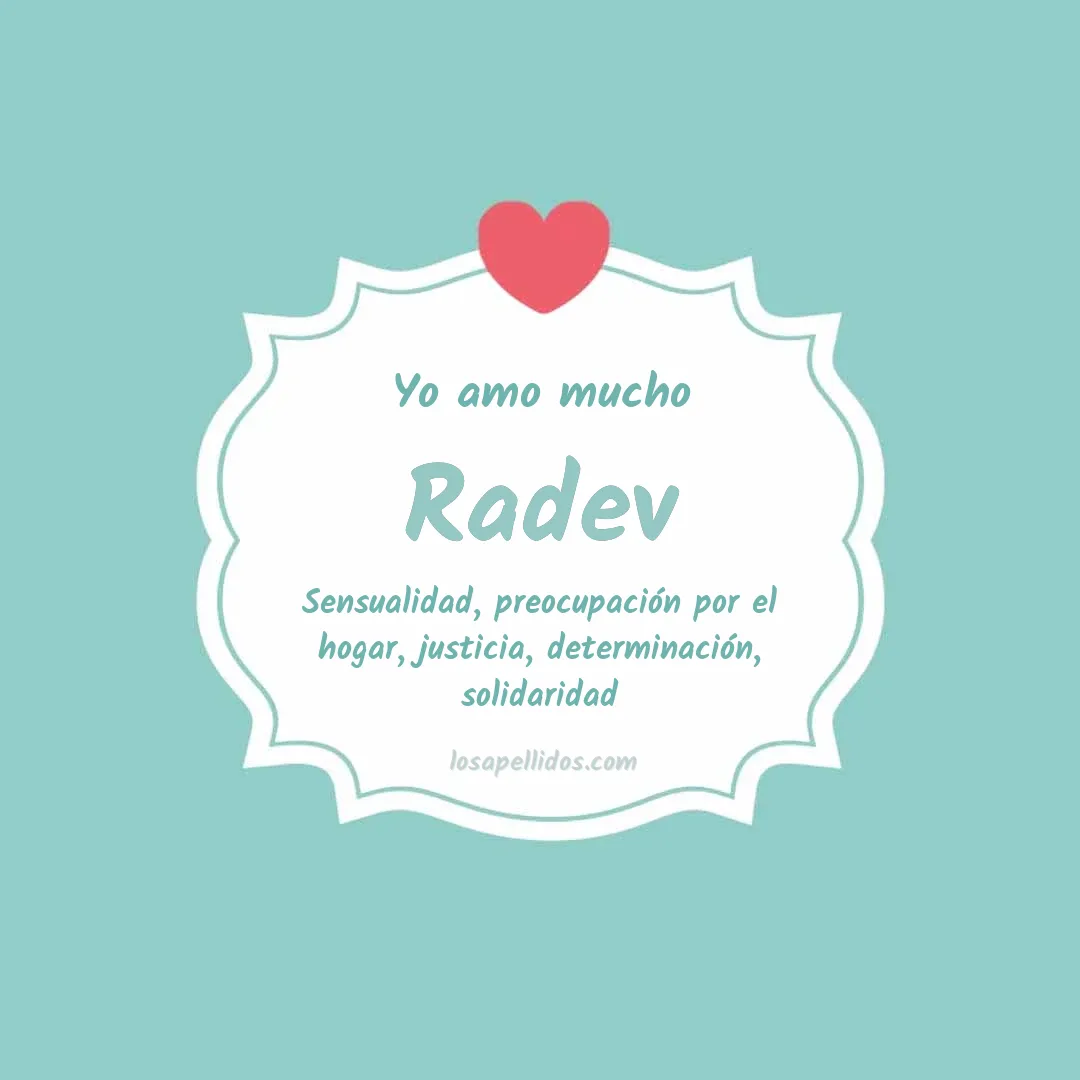 Yo amo mucho Radev