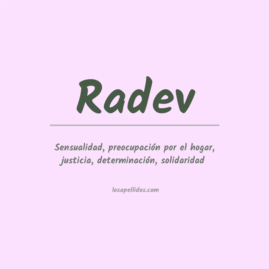 Apellido Radev