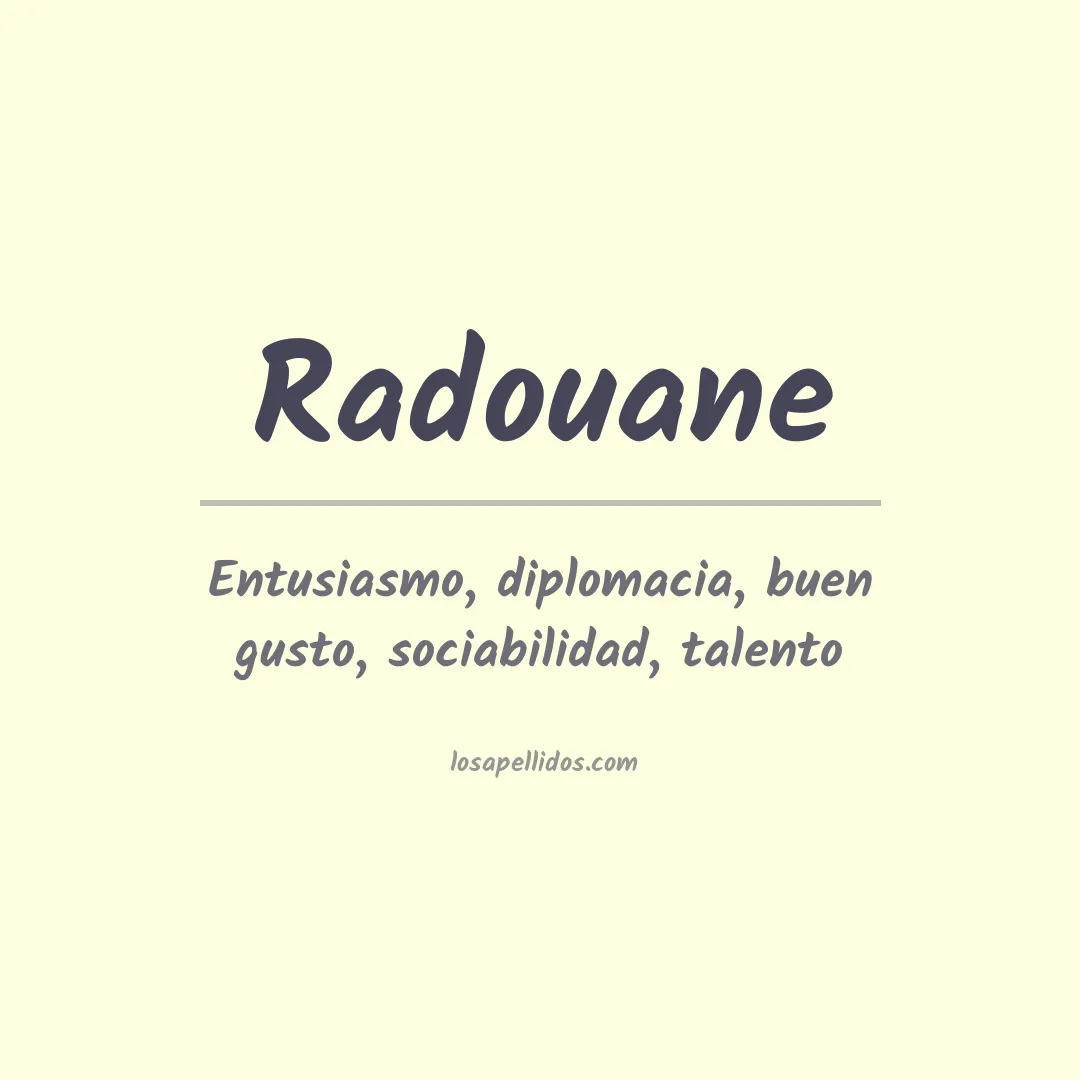 Apellido Radouane