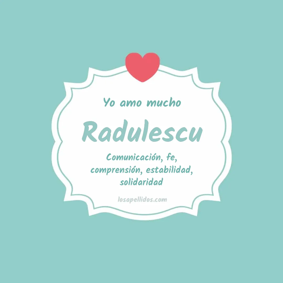 Yo amo mucho Radulescu