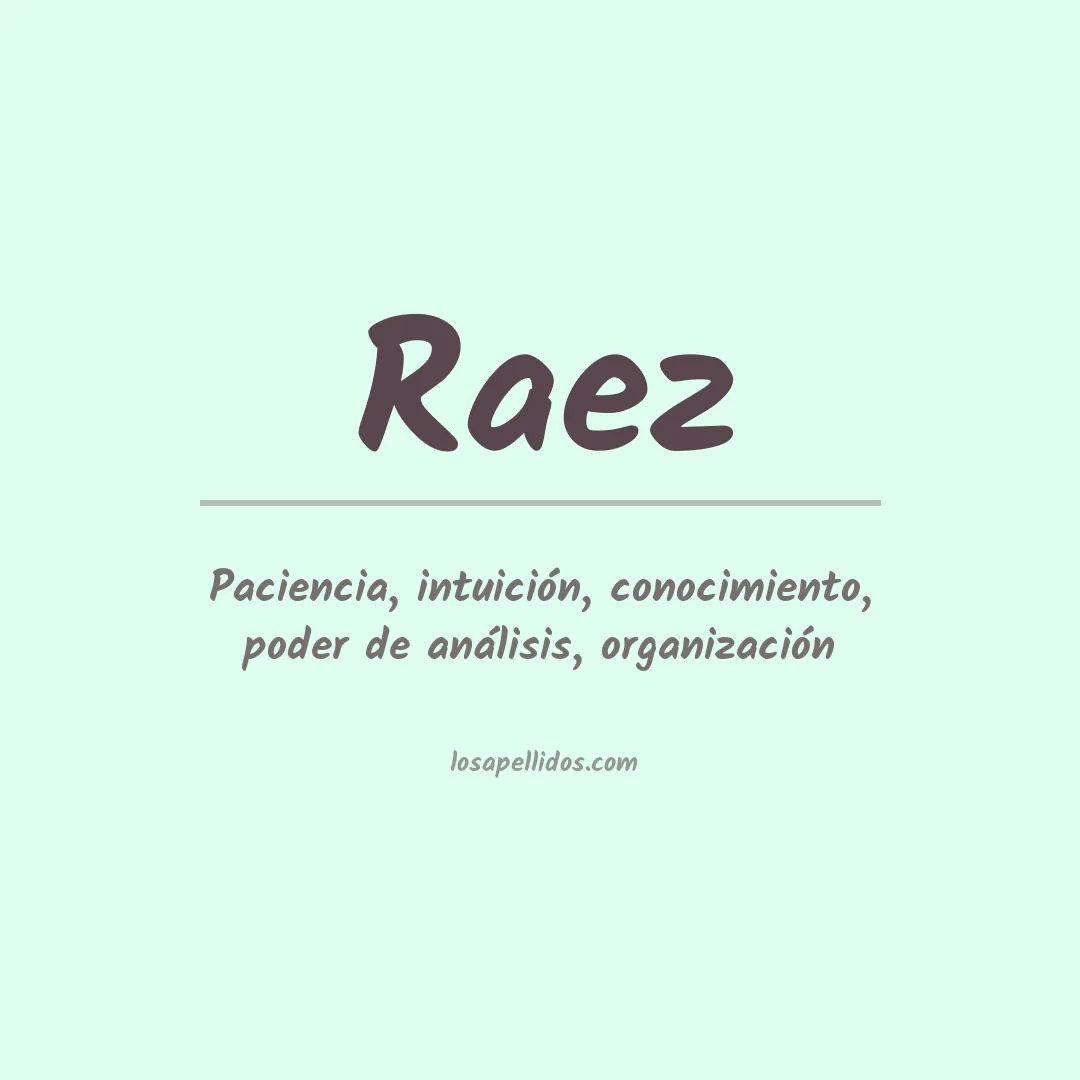 Apellido Raez
