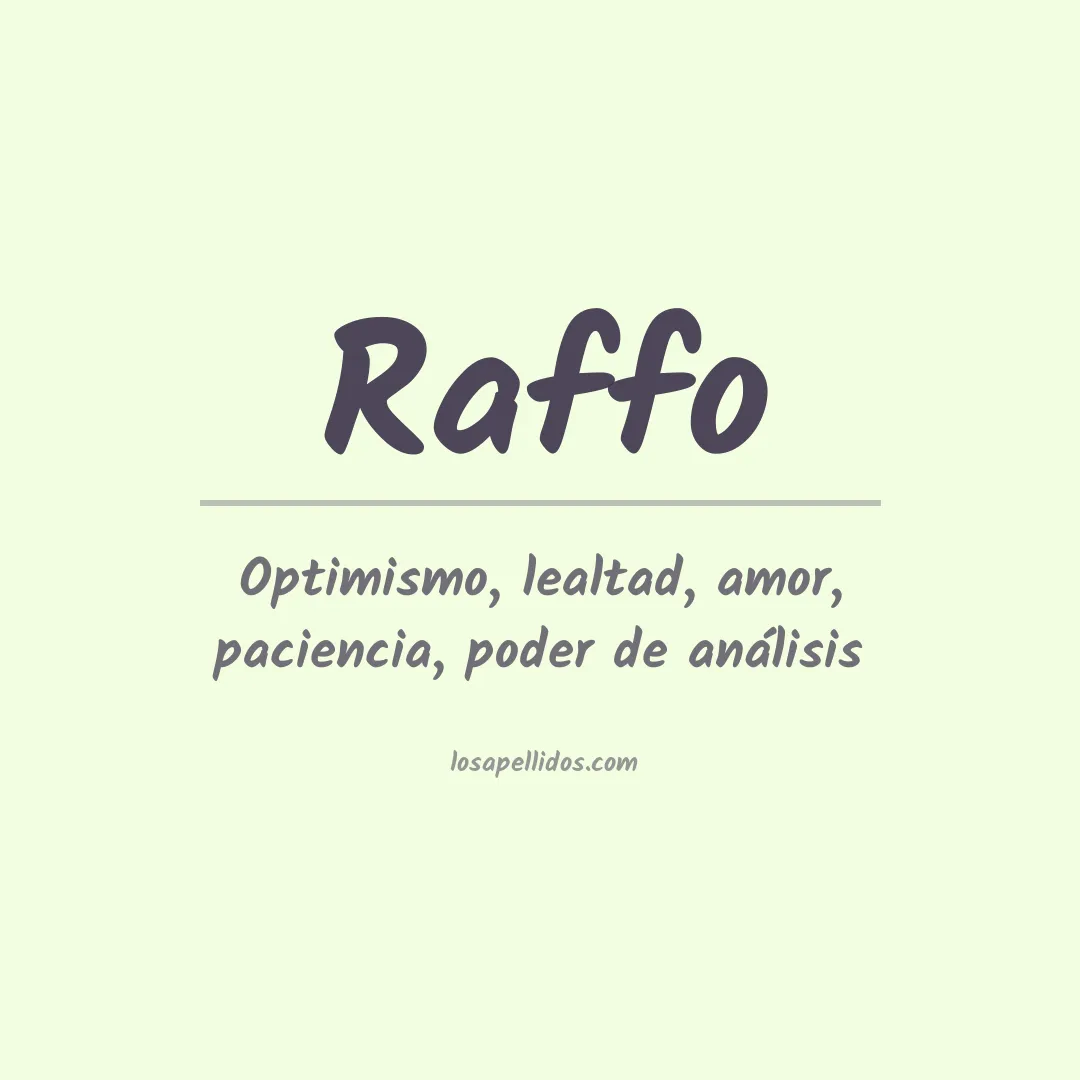 Apellido Raffo