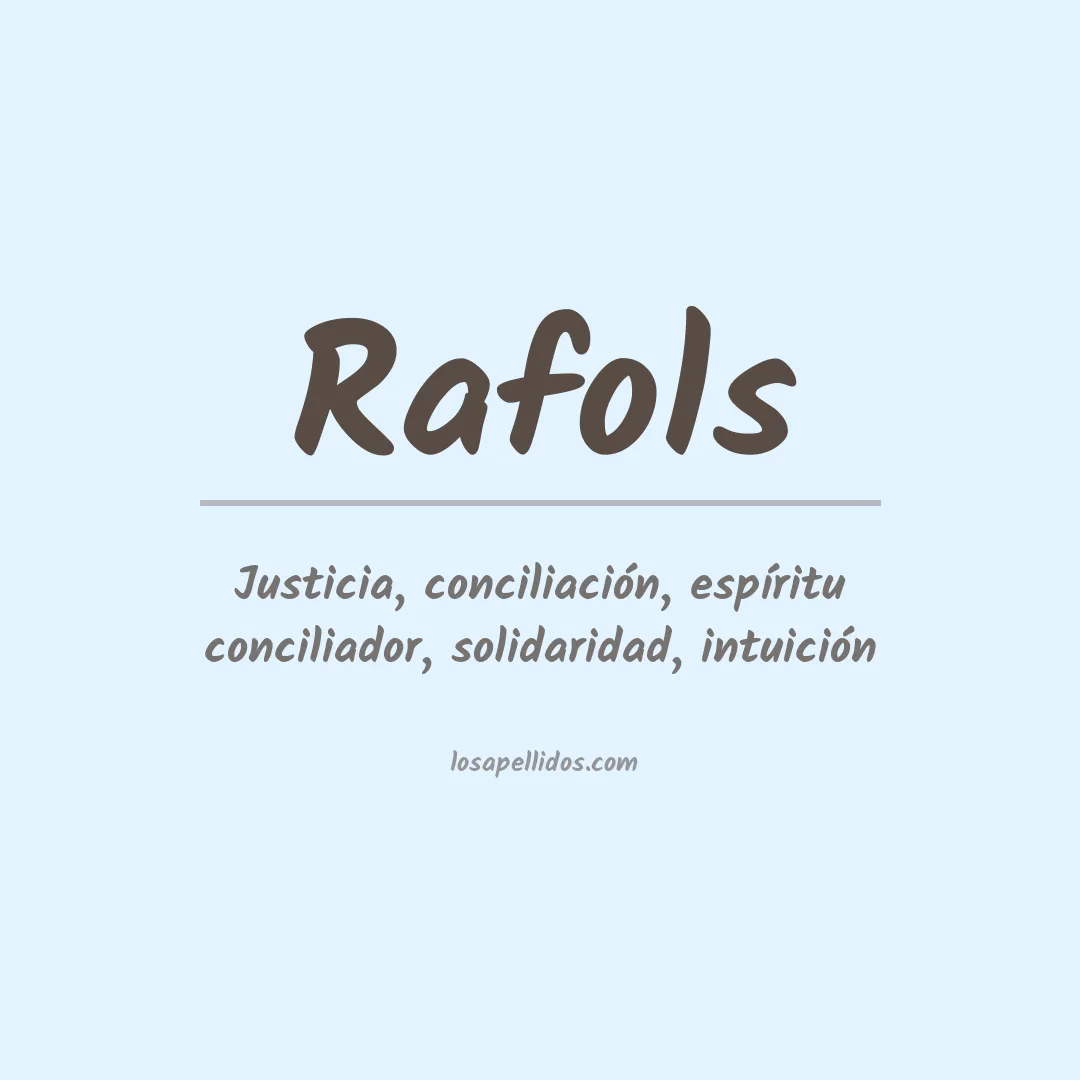 Apellido Rafols