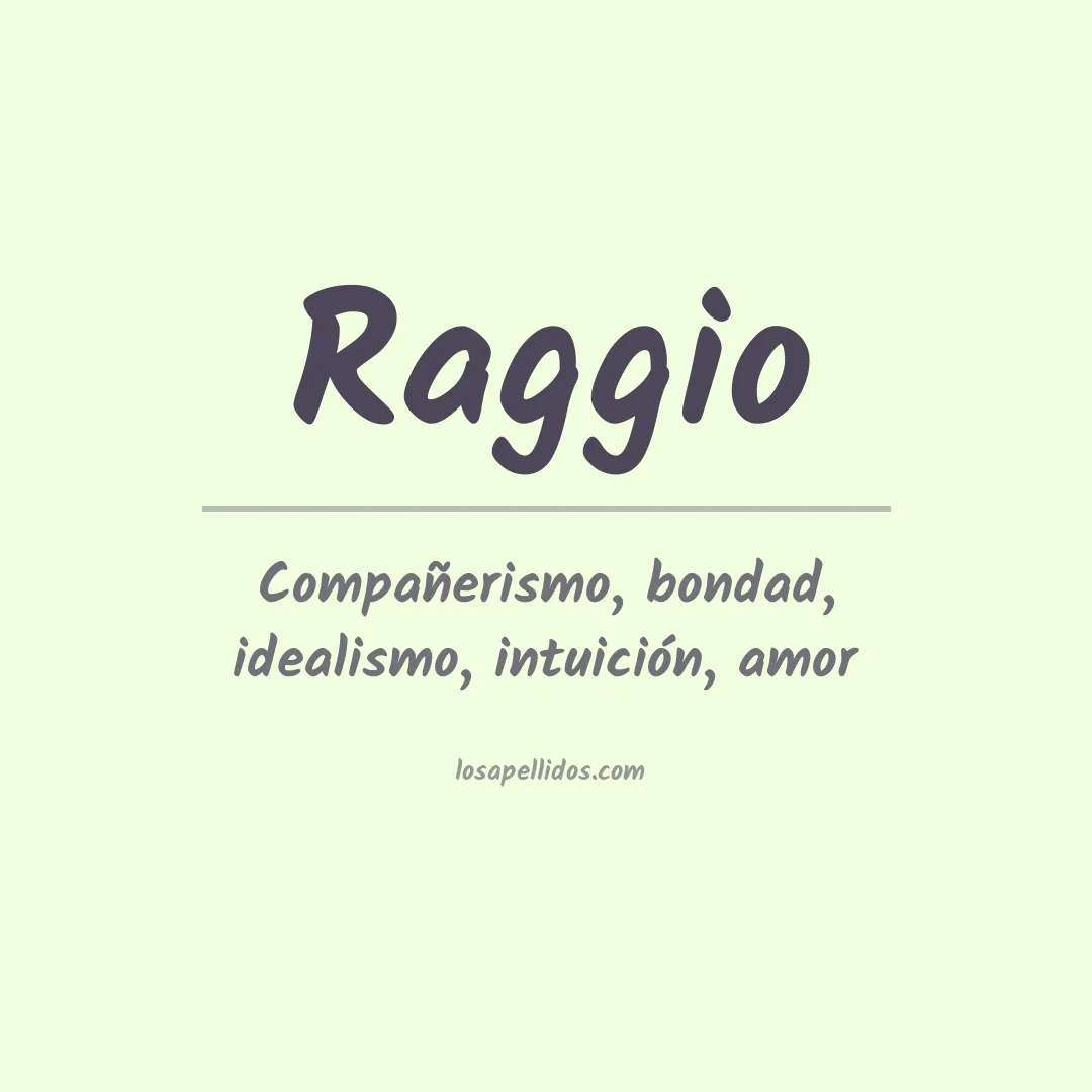 Apellido Raggio