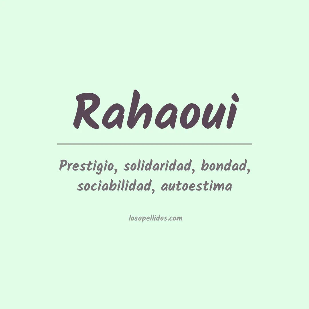 Apellido Rahaoui