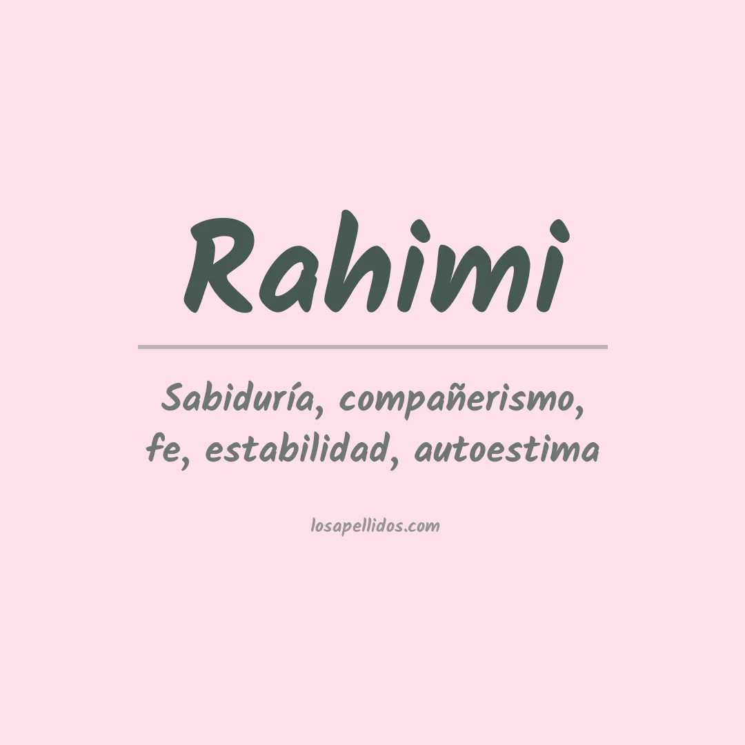 Apellido Rahimi
