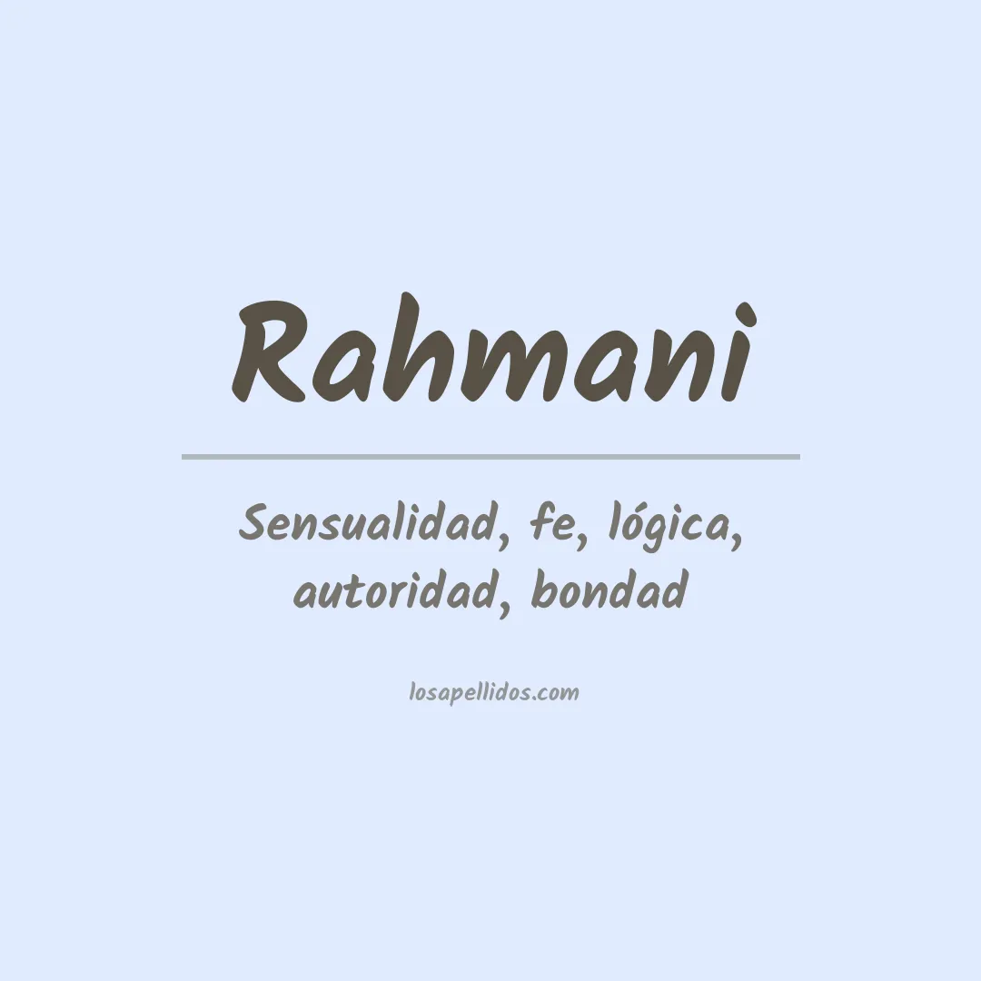 Apellido Rahmani
