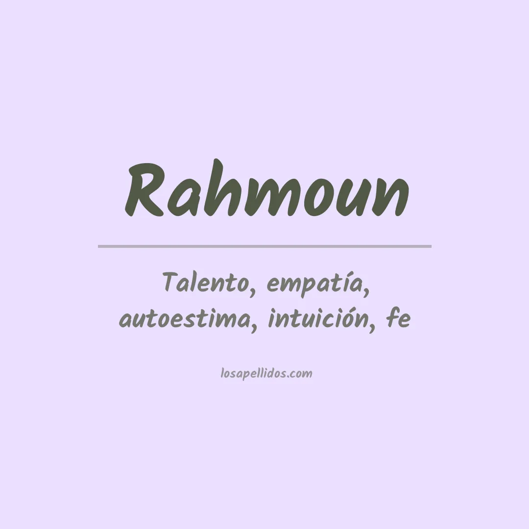 Apellido Rahmoun