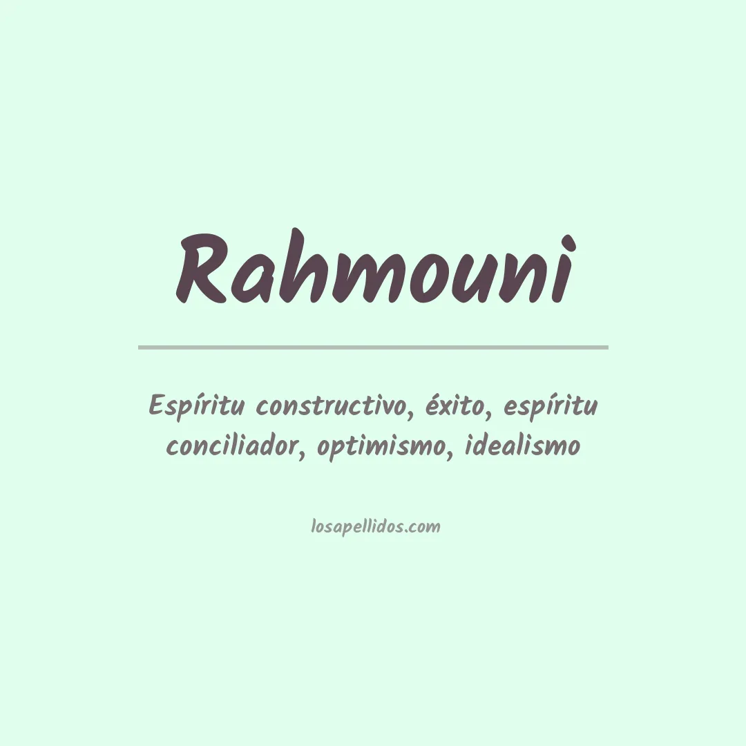 Apellido Rahmouni